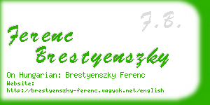 ferenc brestyenszky business card
